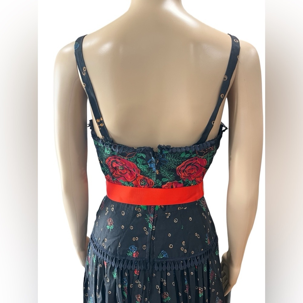 Victor Costa garden floral sun true 80’s reworked vintage prairie style dress-8 - Picture 4 of 13